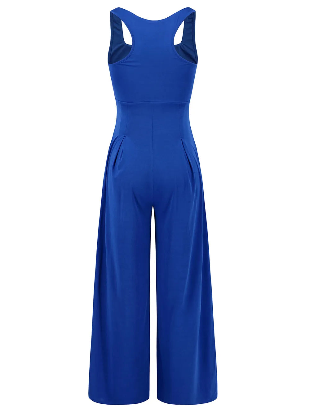 Fashionable casual knitted sexy suspender wide leg jumpsuit