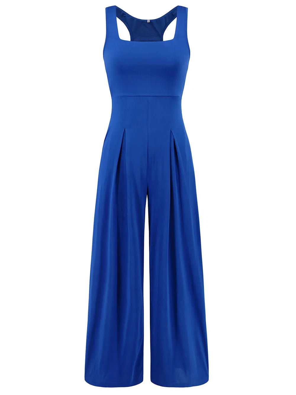 Fashionable casual knitted sexy suspender wide leg jumpsuit